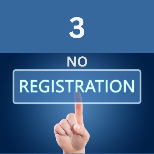 There is no registration required.